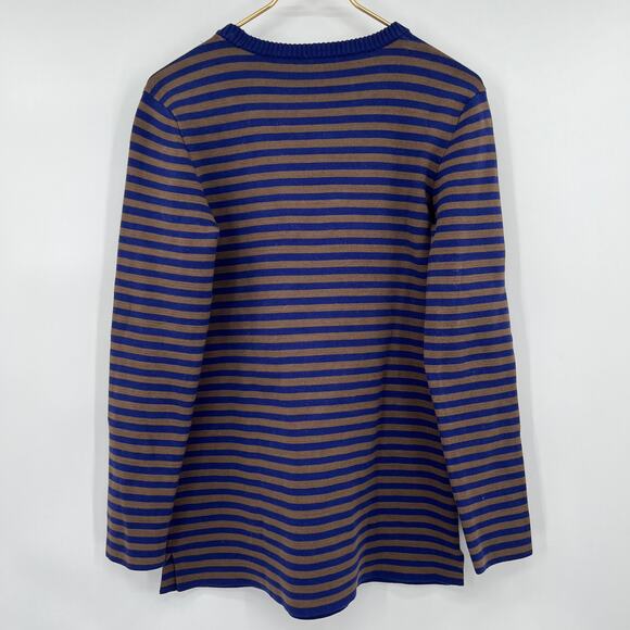 Burberry Blue and Brown Striped Sweater - Picture 4 of 6